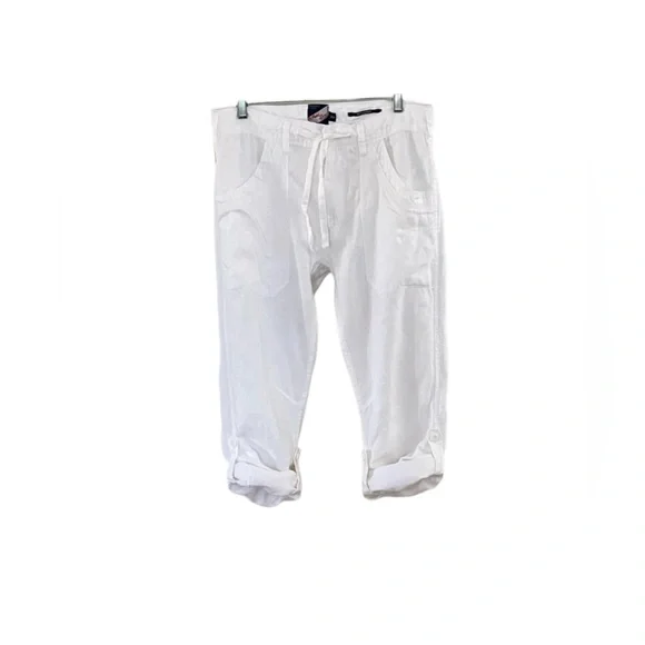 Pure White Linen Pants - Picture 3 of 14